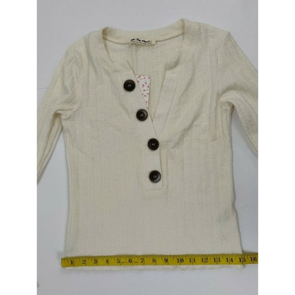 Free People Womens Sweater XSmall Ivory Oliver - Picture 11 of 15